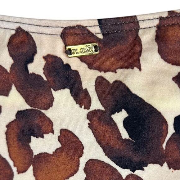 St. John Brown Cheetah Print Halter One Piece Swimsuit - Picture 10 of 10